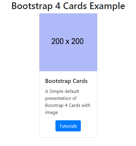 bootstrap 4 cards